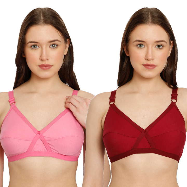 Cotton Non Padded Non Wired Bra Combo 2